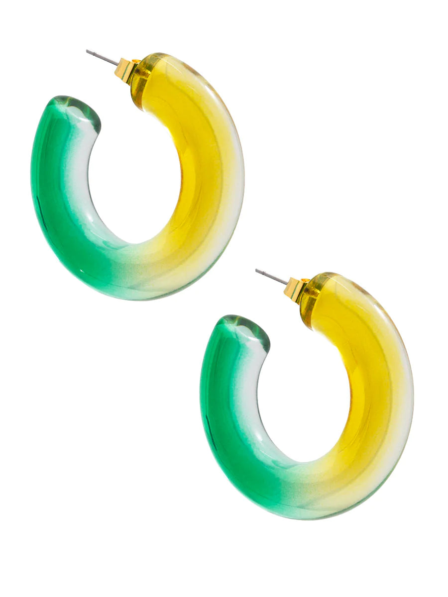 Zenzii Chunky Ombre Lucite Open Hoop Earring Jewelry