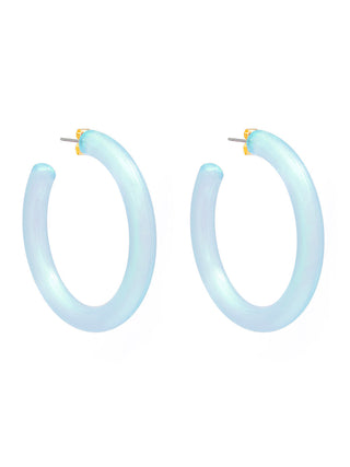 Lucite Shimmer Hoop Earring