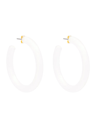 Lucite Shimmer Hoop Earring