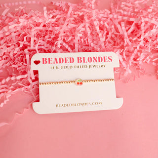 Beaded Blondes Cherry Bracelet