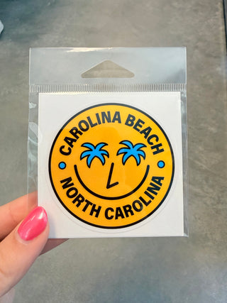 Yellow Carolina Beach Medium Sticker