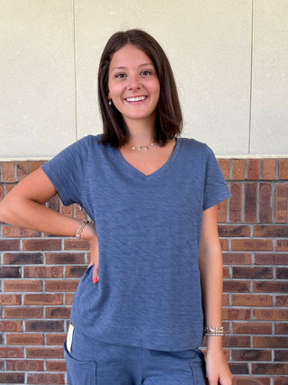 Escape by Habitat Cotton Slub V-Neck Tee