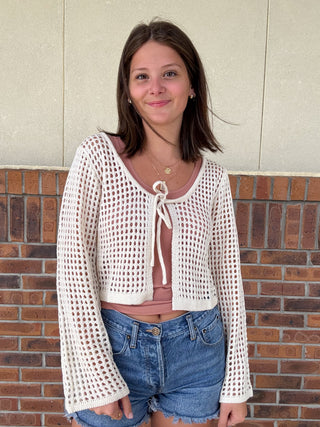 Hold On Tie Front Sweater