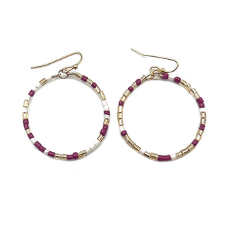 Seed-Bead Hoop Earrings