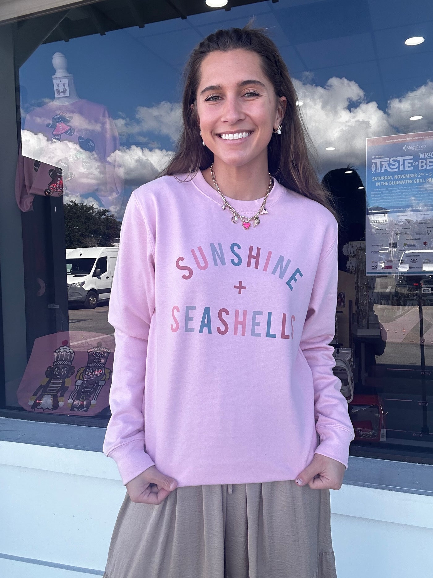 "Sunshine And Seashells" Crewneck Sweatshirt