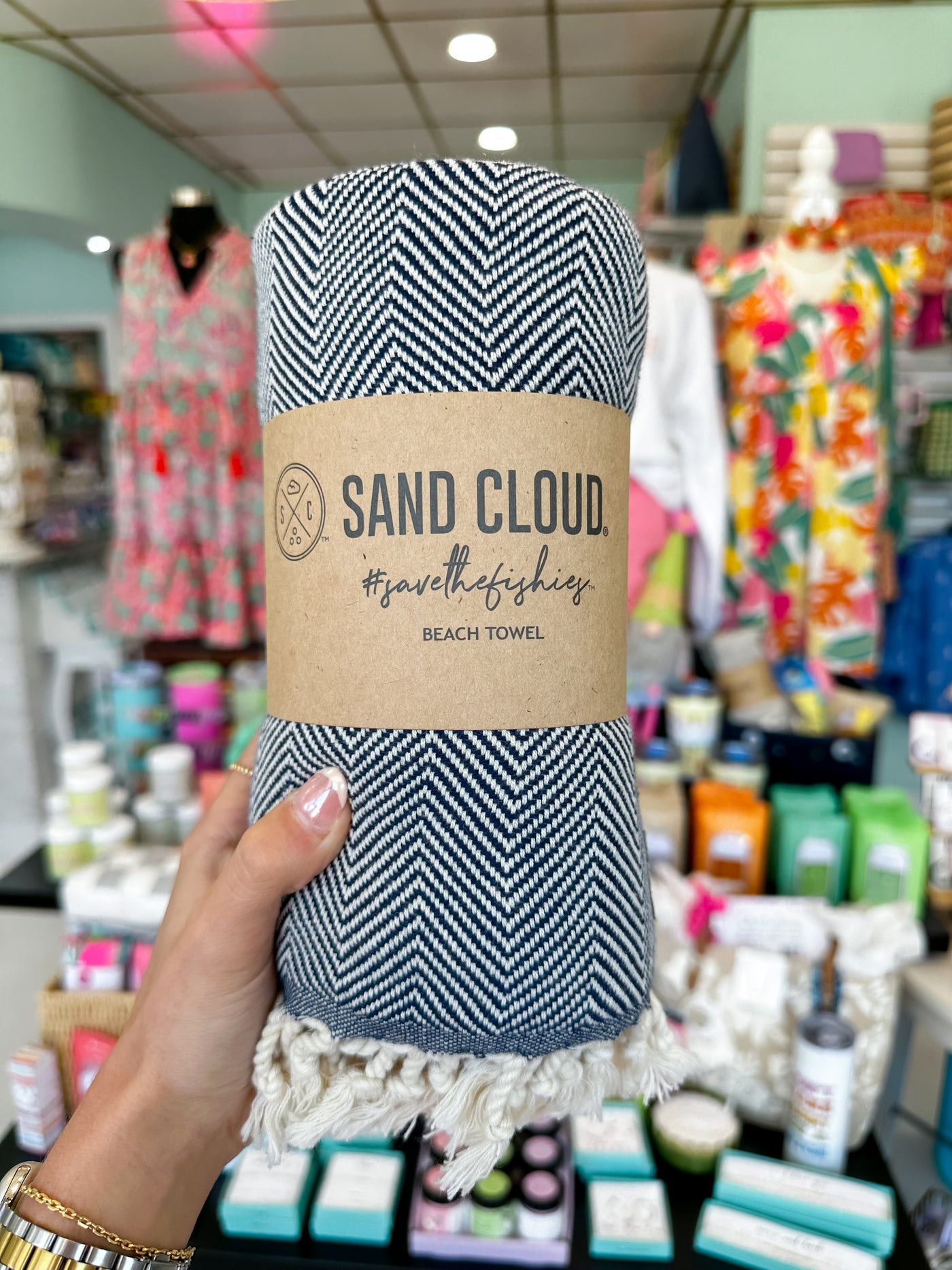 Sand Cloud Range Stripe Beach Towel - Dobby