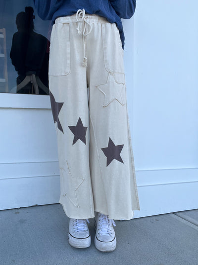 Starry Patch Terry Pants