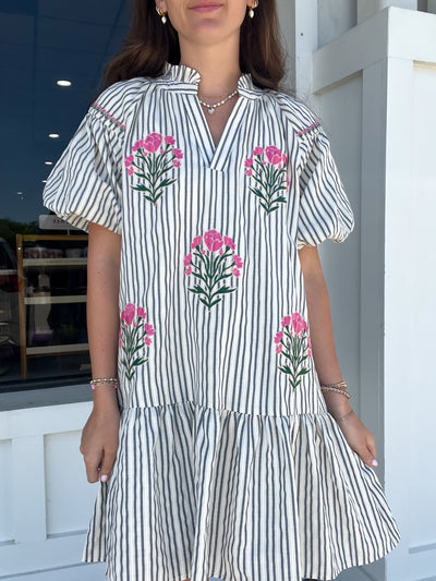 Umgee Floral Stamp Dress