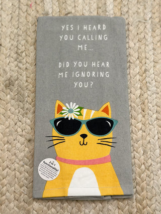 Cat Ignoring You Dish Towel