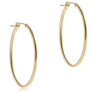 ENewton Oval Gold Hoop - Smooth
