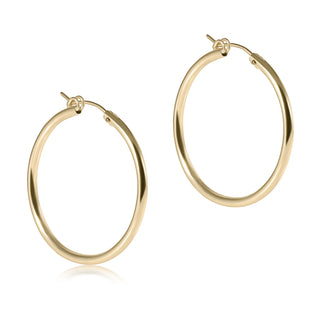 ENewton Round Gold Hoop - Smooth
