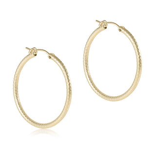 ENewton Round Gold Hoop - Textured