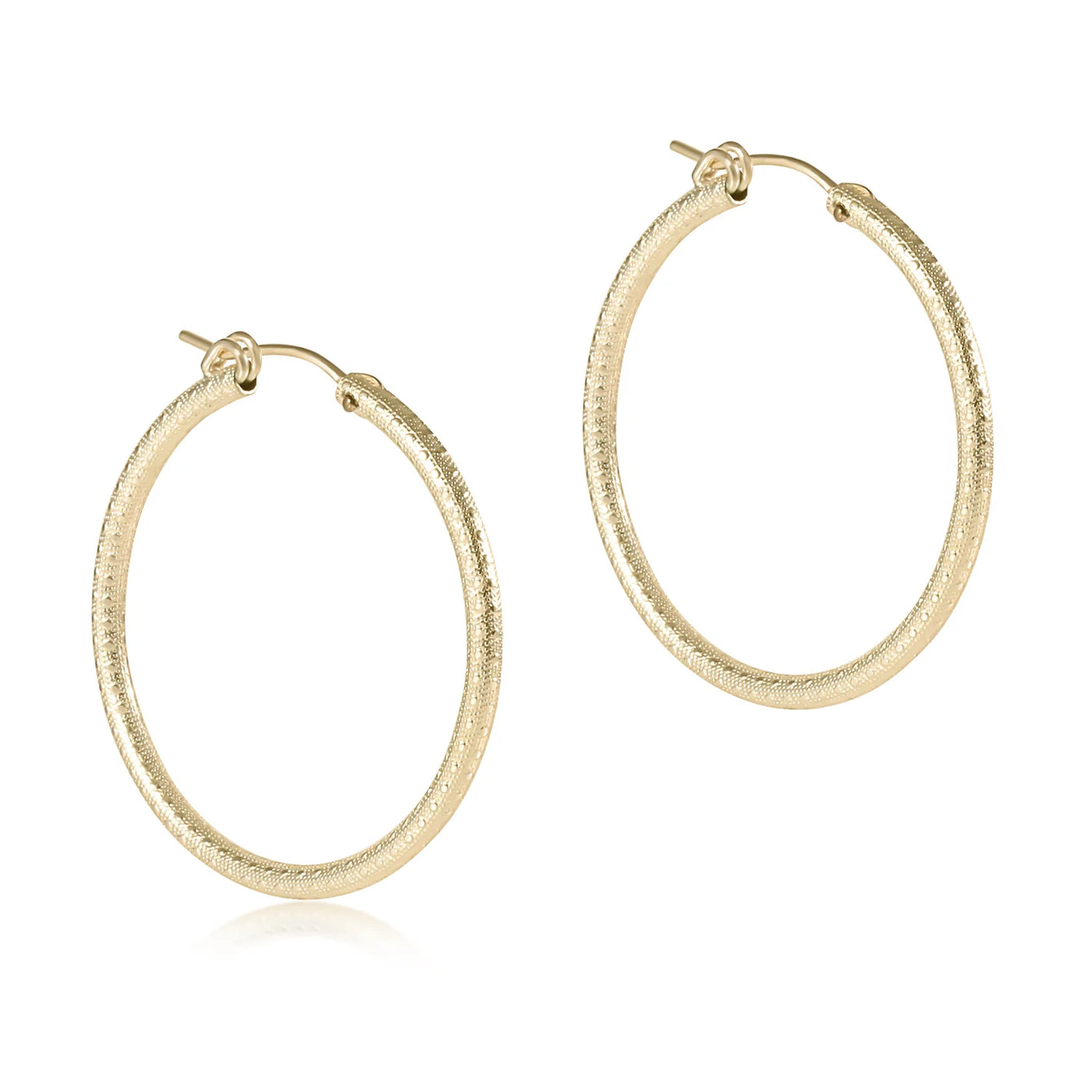 ENewton Round Gold Hoop - Textured