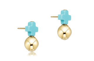 ENewton Small Signature Cross Ball Stud