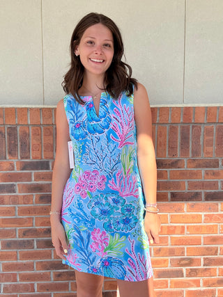 Aryeh Emma Coral Reef Shift Dress