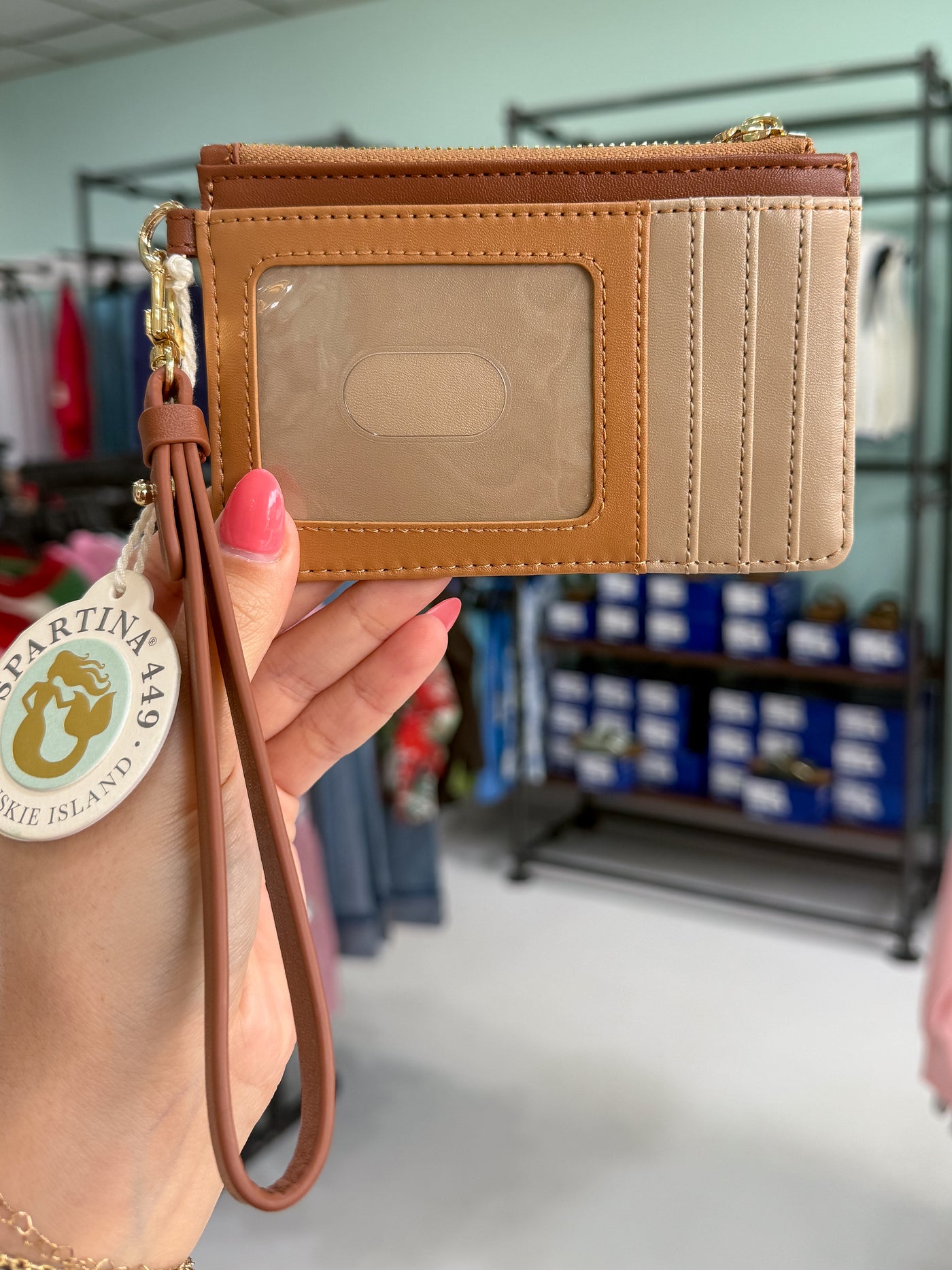 Spartina Slimcard Coinpurse Brown Sugar