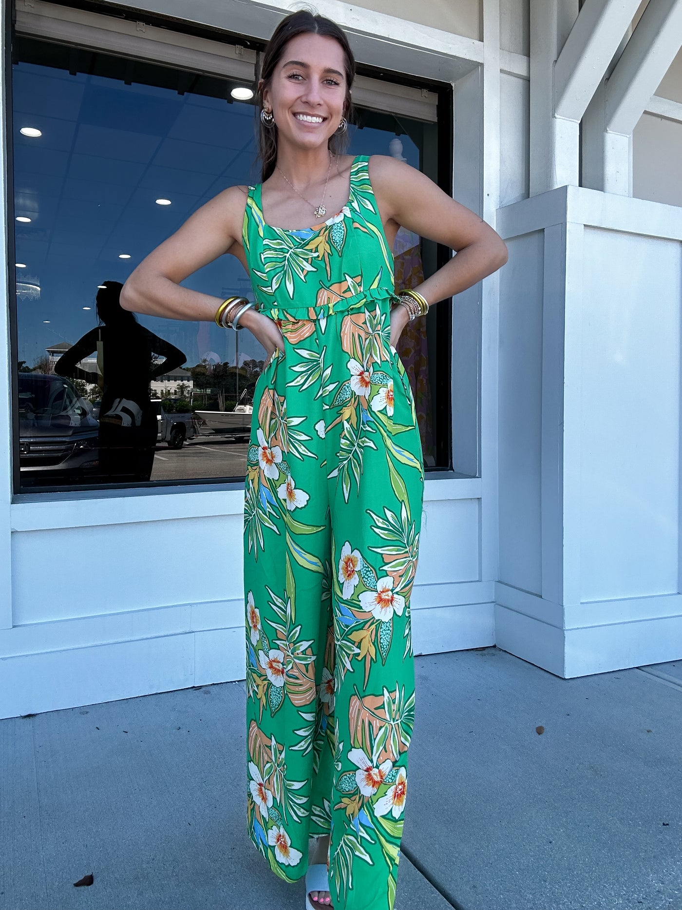 Fun In Floral Jumpsuit