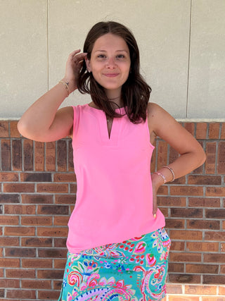 Aryeh Gina Split Neck Top