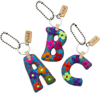 Turquoise Felt Alphabet Charms - Consuela