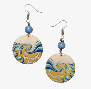 Beach inspired Hand-carved earrings