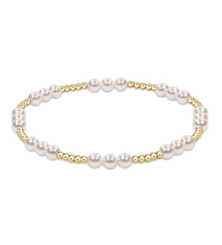 ENewton Classic Joy Gold Bracelet 4mm - Pearl
