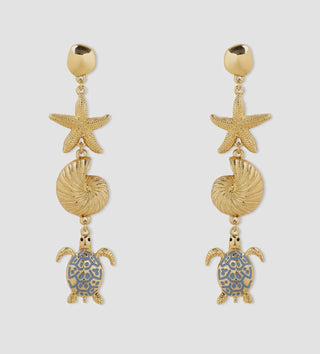 Sea Life Charm Drop Earrings