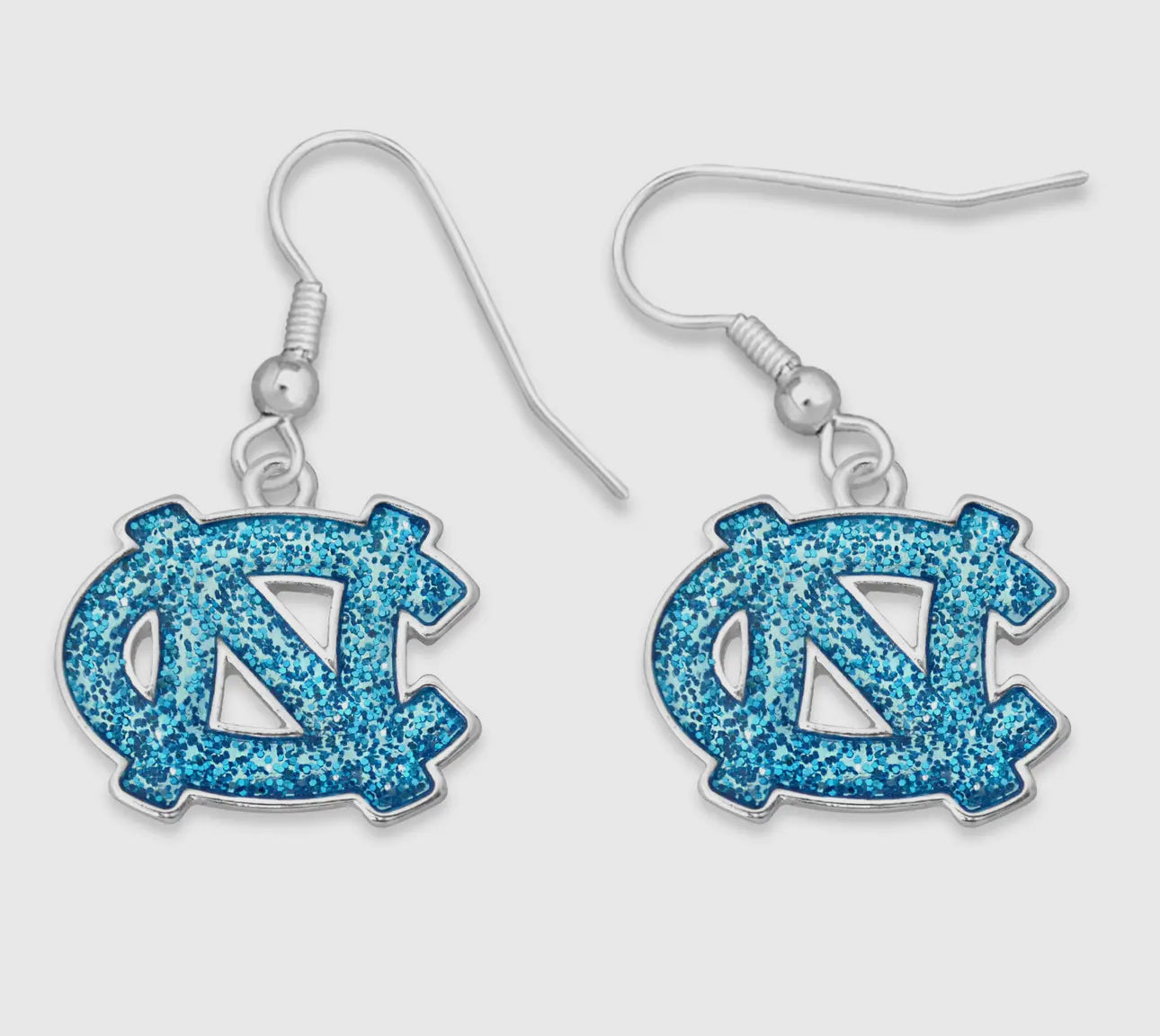 UNC Tarheels Glitter Earrings