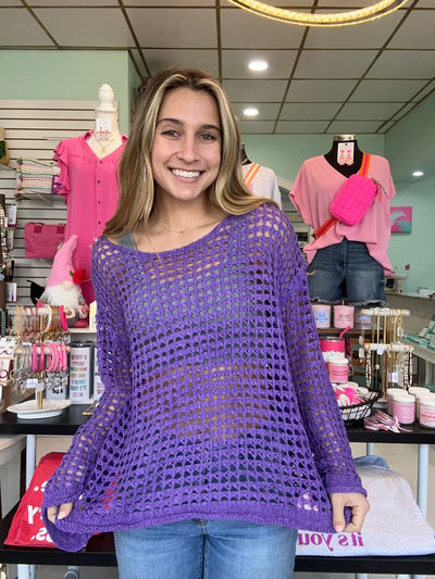 Crochet Net Sweater