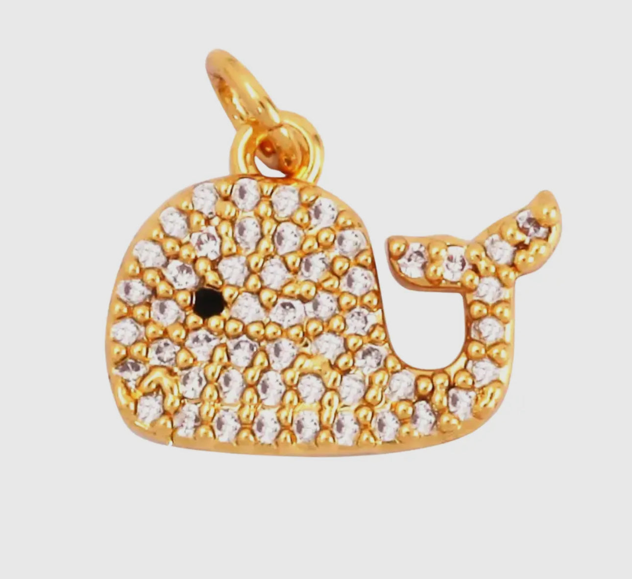 Pave Whale Charm