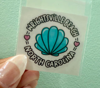 Wrightsville Beach Blue Shell Cell Phone Sticker