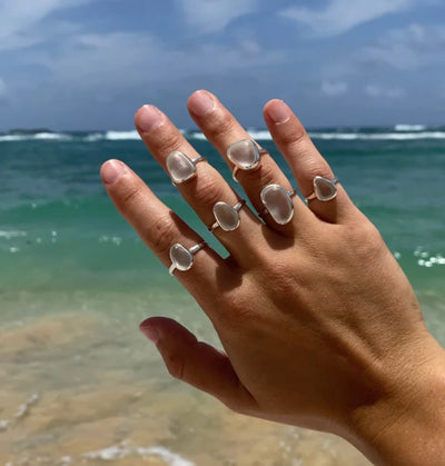 Sea Glass Rings (Handmade)