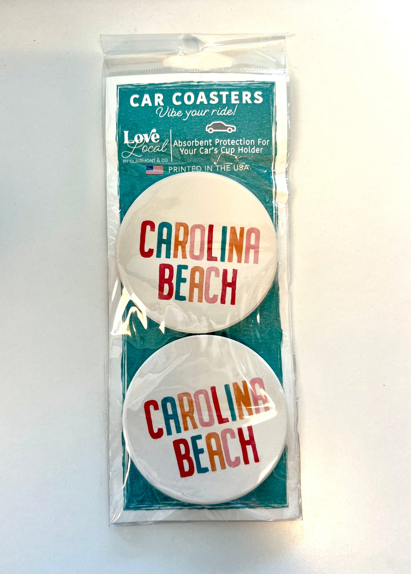 Custom Beach Car Coaster Set- Watercolor