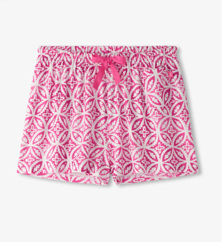 Capelton Road Women's Pink Lotus Pajama Shorts