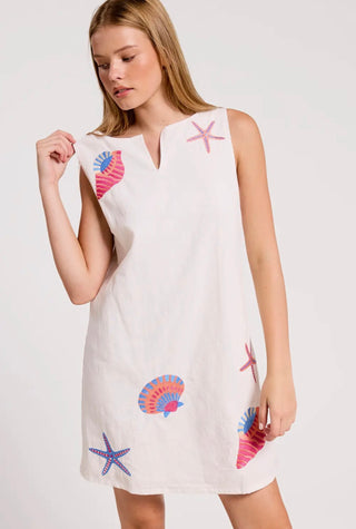 Marine Shell Mini Dress