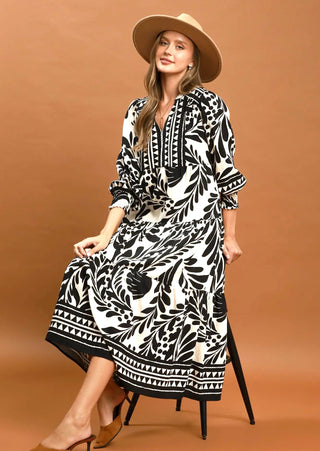 Umgee Monaco Moments Midi Dress