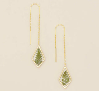 Pressed Flower Thread Earring