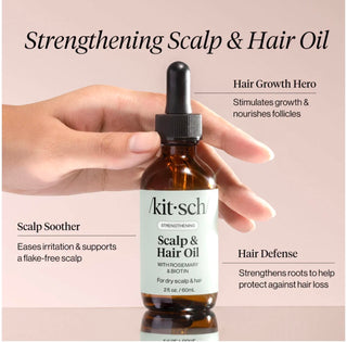 KITSCH Strengthening Rosemary & Biotin Scalp & Hair Oil - 2fl oz./60mL