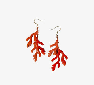 Coral Inspired Hand-carved earrings