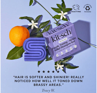 KITSCH Purple Toning Shampoo Bar for Color Treated & Grey Hair