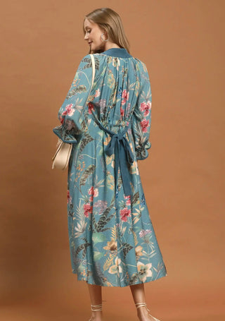Umgee Secret Garden Floral Belted Midi Dress
