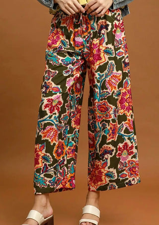 Umgee Wildflower Wander Wide-Leg Pants