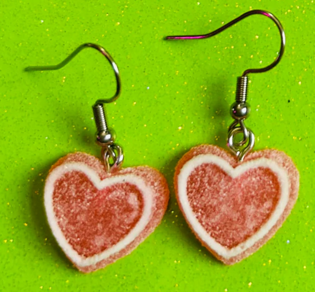 Gum Drop Candy Heart Earrings