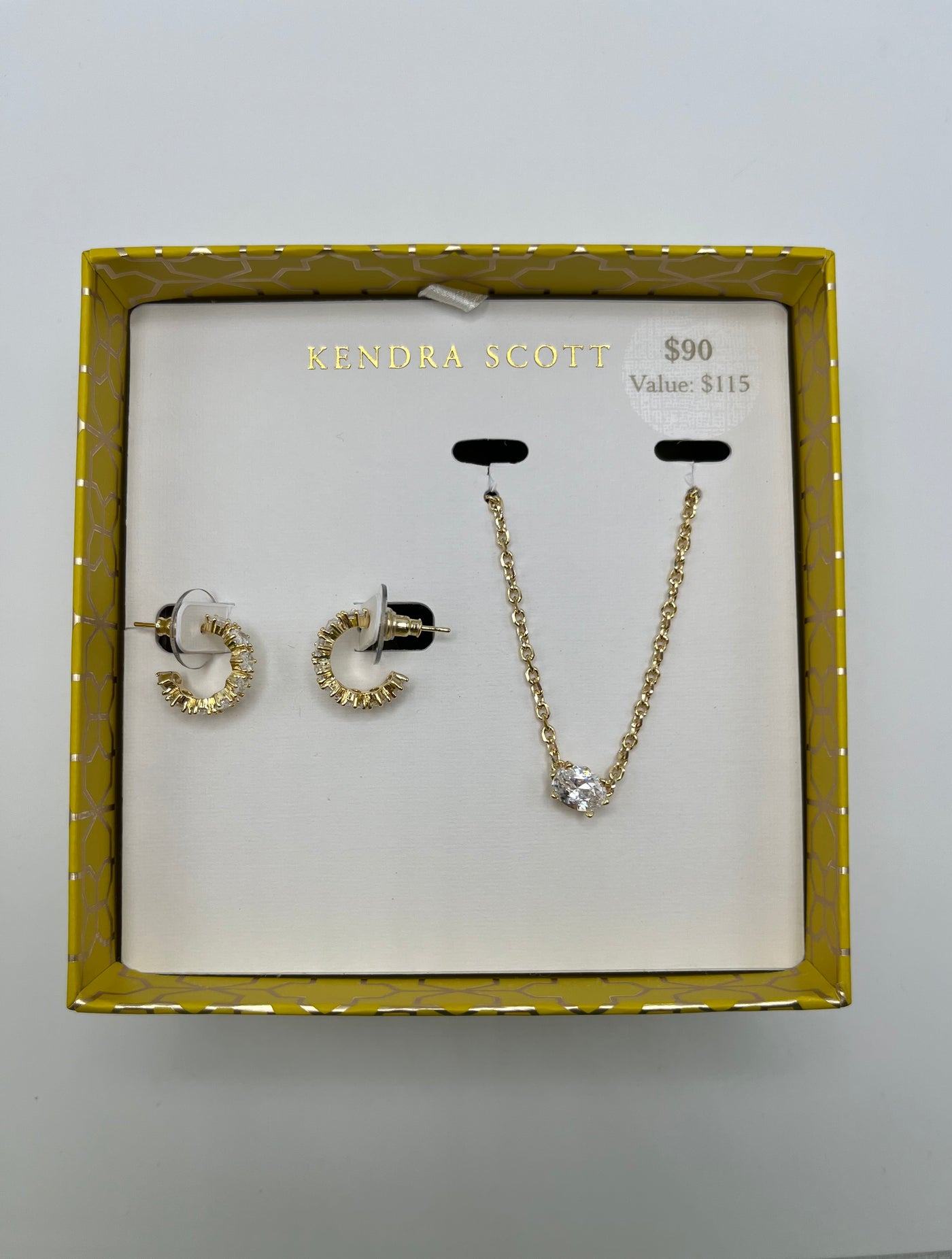 Kendra Scott Boxed Cailin Crystal Gold Gift Set