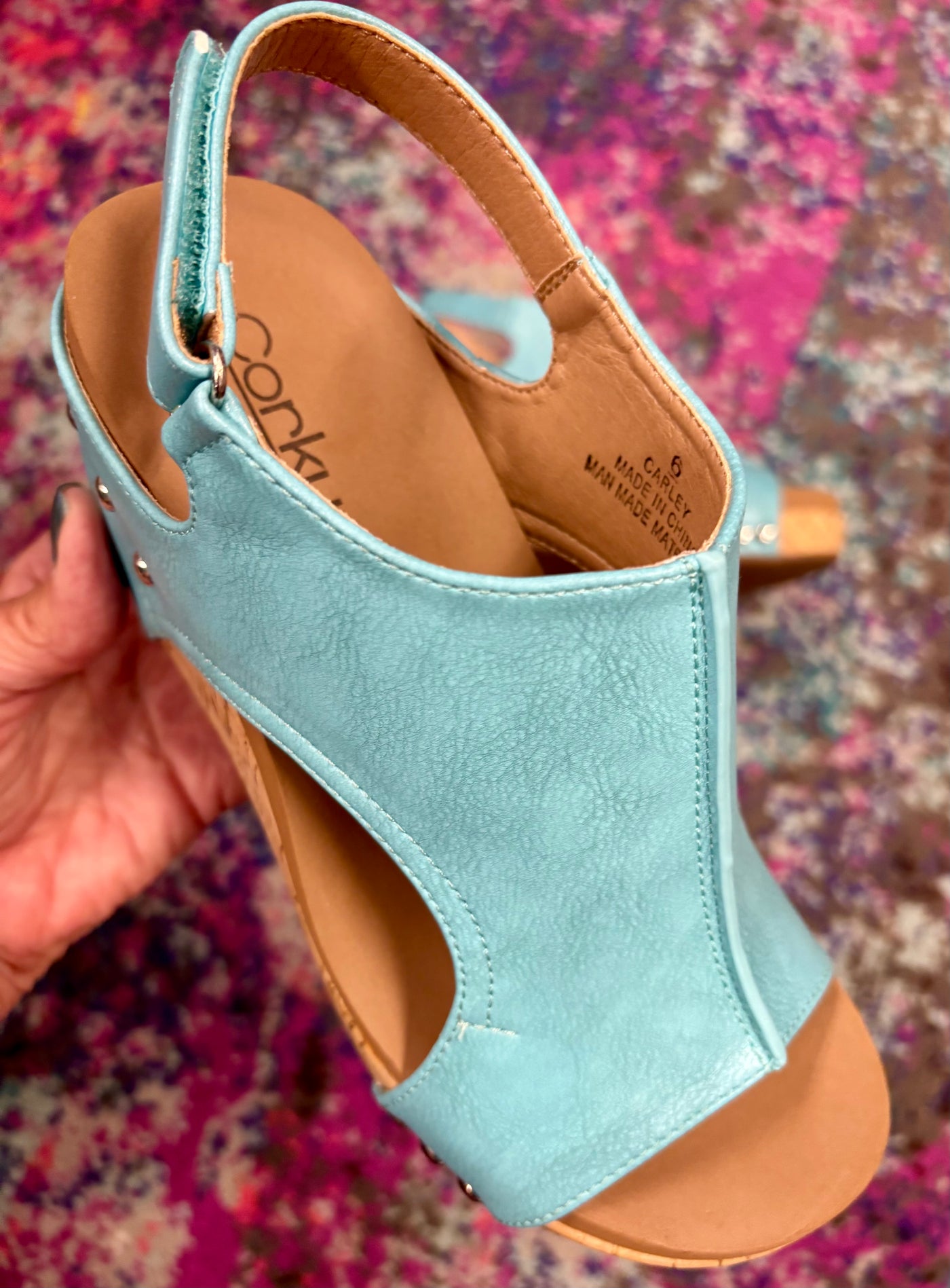 Corky's Teal Carley Sandals