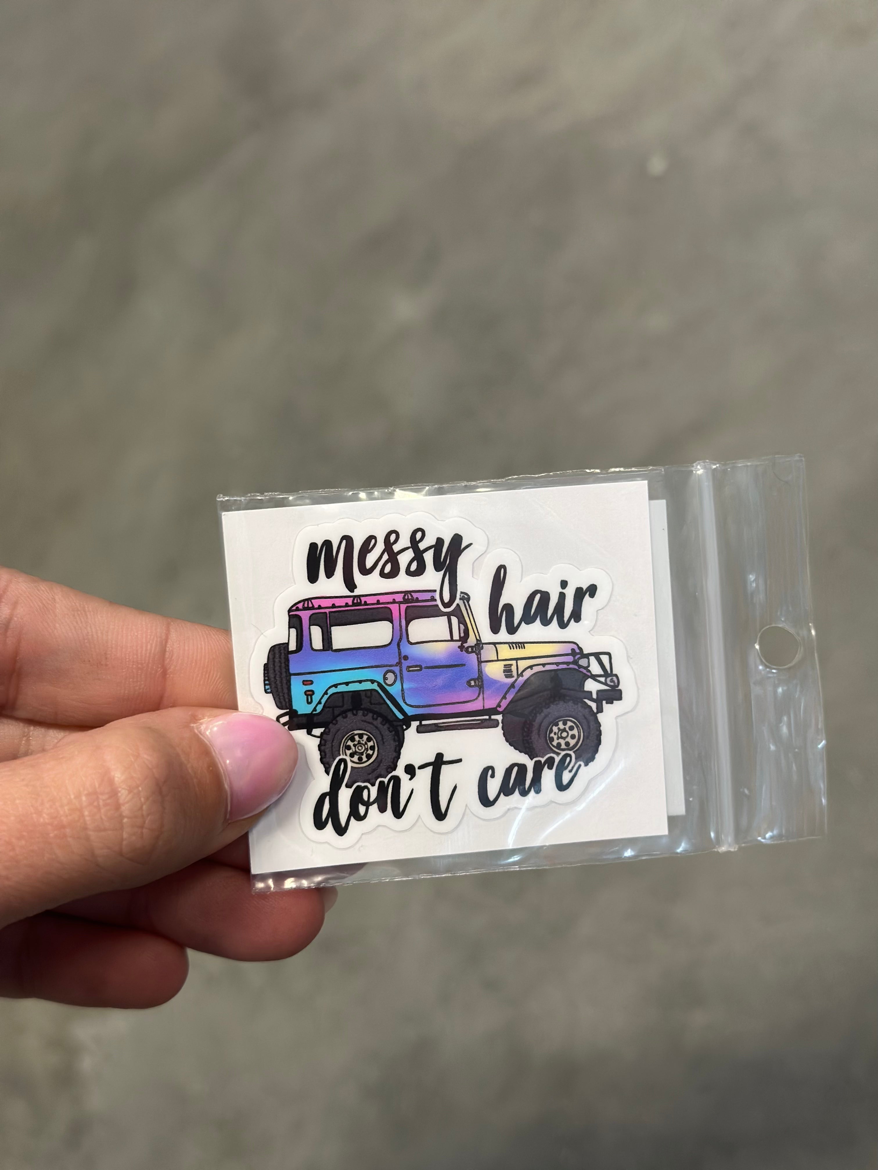 Jeep Messy hair sticker – Salty Chic Boutique