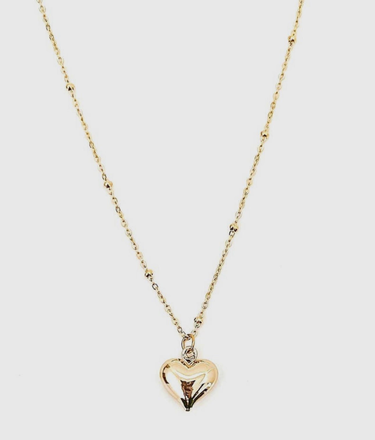 Water Safe Amara Puff Heart Necklace