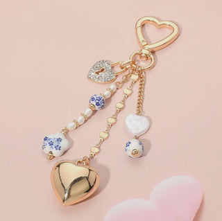 Metal Heart Charm Keychain/Bag Charm