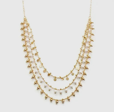 Triple Layer Beaded Necklace