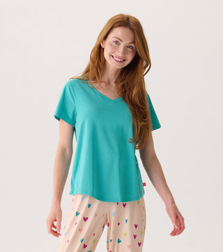 Capelton Road V-Neck PJ Tee In A Bag - Baltic