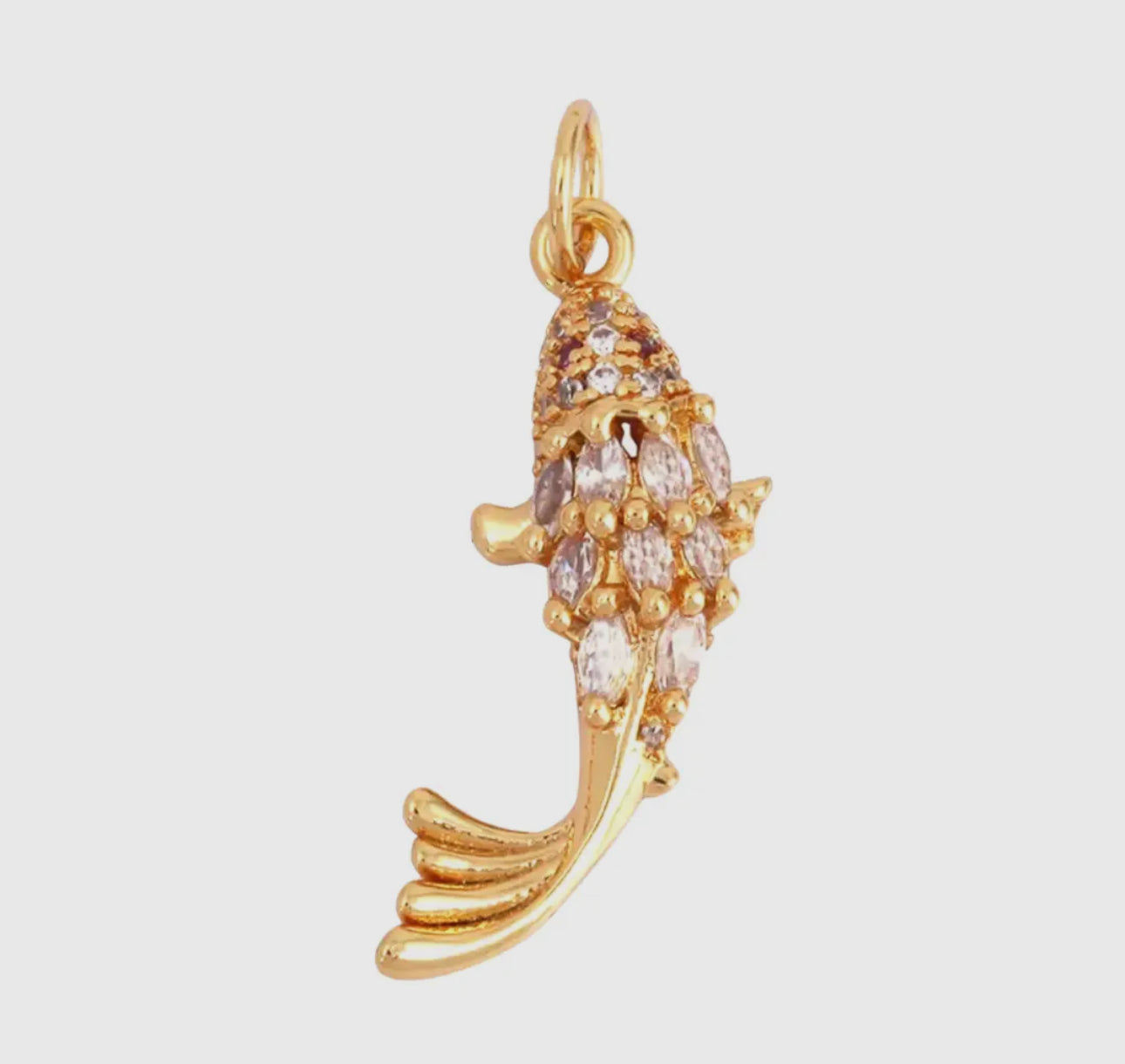 Pave Koi Fish Charm